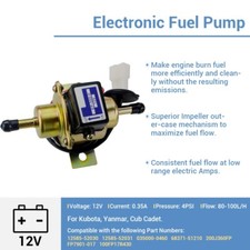 12V Electric Fuel Pump Diesel Gasoline Pertrol Case For Kubota Yanmar Cub Cadet