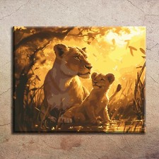 Premium Quality Paint By Numbers Kit: Lioness. KitArtUS