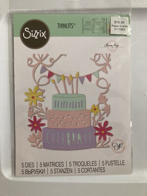 Sizzix Thinlits Die Cutting Template Floral Cake  665713