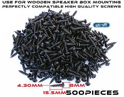 DNF (500) PHILLIPS PAN HEAD COARSE SCREWS THREAD SUPER SHARP BLACK PHOSPHATE #8X3/4"