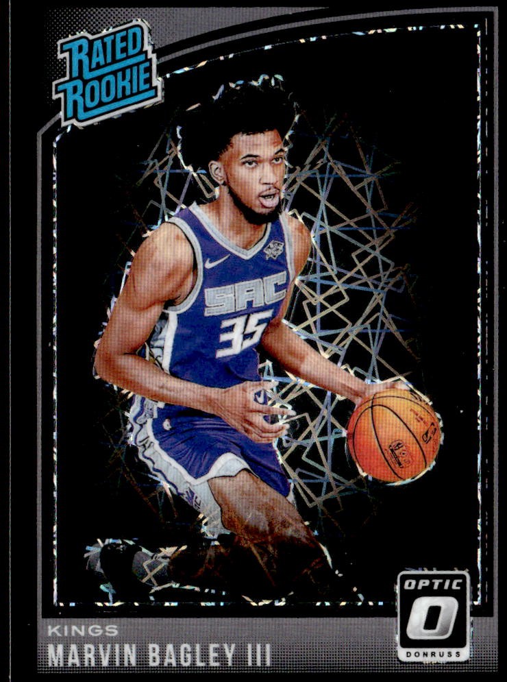 2018-19 Donruss Optic #168 Marvin Bagley III Black Velocity #/39 Rated Rookie E1