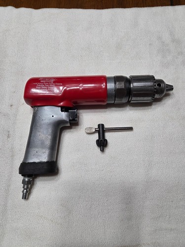 SNAP-ON PDR5A PNEUMATIC REVERSIBLE AIR DRILL W/ JACOBS CHUCK. SEE VIDEO