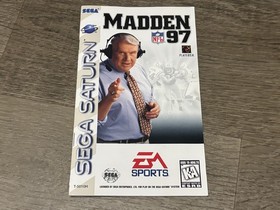 Madden NFL 97 Sega Saturn Complete CIB w/Poster Authentic