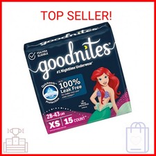 Goodnites Girls' Nighttime Bedwetting Underwear, Size Extra Small 28-43 lbs , 1
