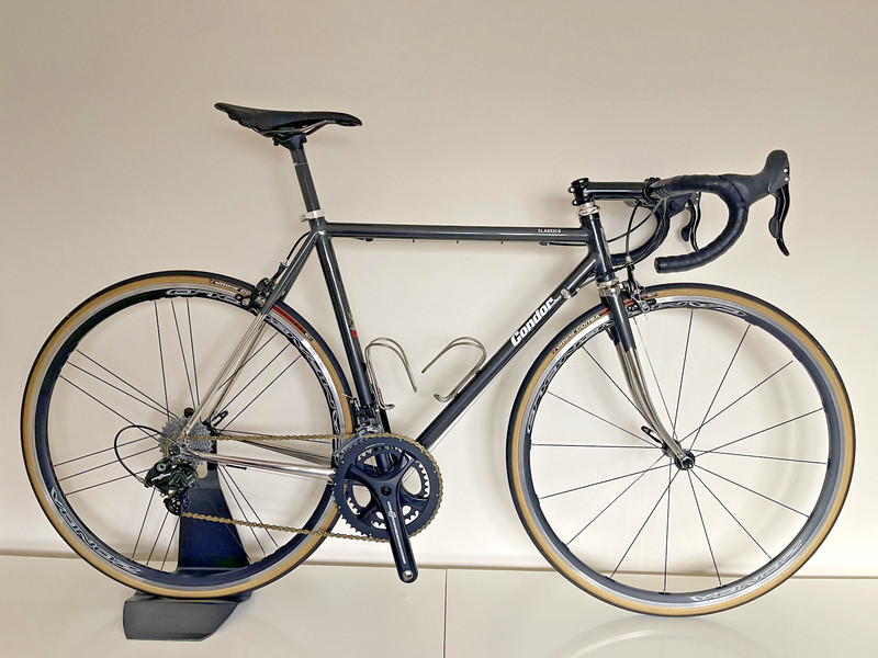 CONDOR CLASSICO STAINLESS 55cm Trad Geometry Road Bike — Campag Potenza + Zonda