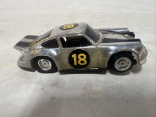 tyco curve hugger 18 porsche chrome and black slotcar HO 1:64 scale