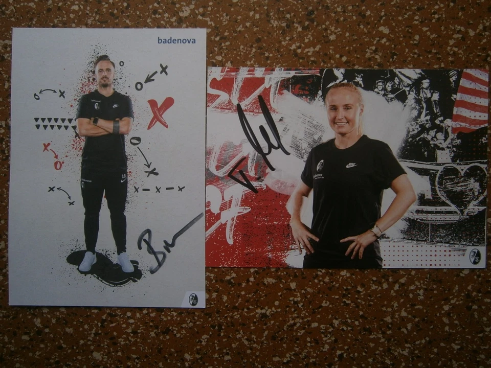 Frauenfußball - Bildautogramme - Theresa Merk Sandrino Braun Schumacher Freiburg - Bild 1 von 1