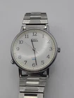 Vintage Timex Indiglo Watch Mens White Dial Stretch Band Analog New Battery Work