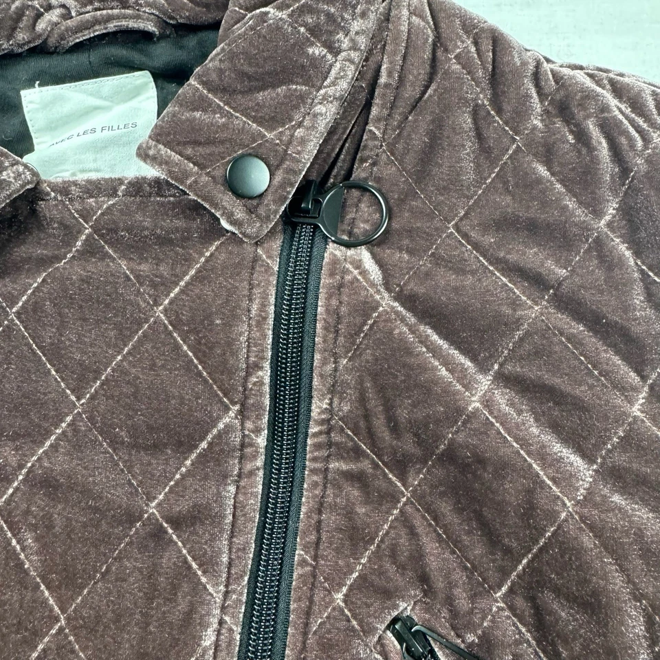 Avec Les Filles Quilted Velvet Jacket Size Small Woman - Image 4 of 4