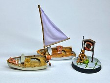 2x 10ft Dinghy Row Sail Boat Accessories - OO GAUGE 1:76 Model Railway Scenery