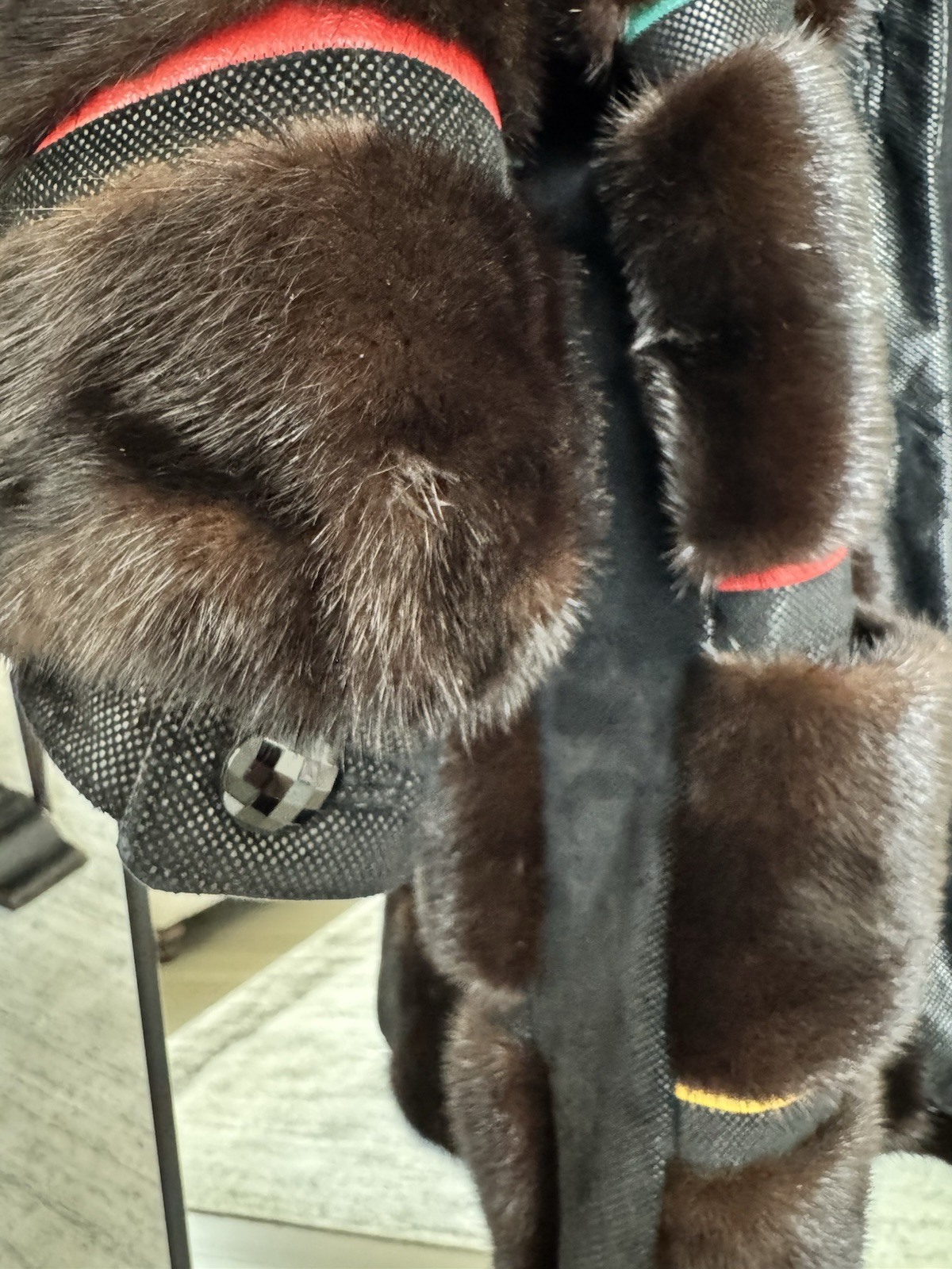 NEIMAN MARCUS Mink Fur/Leather Coat by Hannah Kay Pollock - Brown (L) Luxurious! image 3