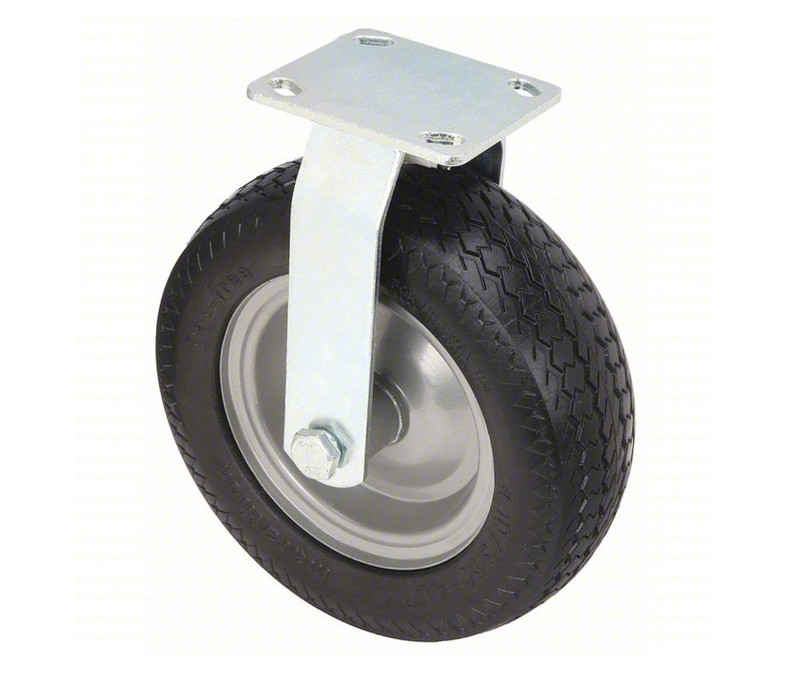 MARASTAR Plate Caster: Rigid, 10 in Wheel Dia., 3 1/4 in Wheel Wd, 11 7/8 in,new