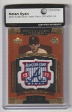 2004 Sweet Spot Classic Patch  #SSP-NR Nolan Ryan - /230 MBA Auth