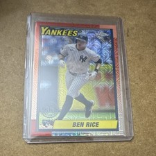 Topps 2025 Series 1 1990 Chrome Silver Pack Ben Rice Rookie Yankees #T90C-86