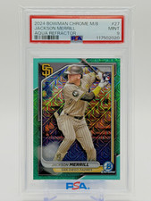 2024 Bowman Chrome - Jackson Merrill #27 Aqua Mojo Refractor /299 (RC)