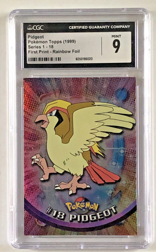 🌈 1999 CGC 8.5 Pokemon Topps Movie Edition: Pidgeot #18, Rainbow Foil 1st Print