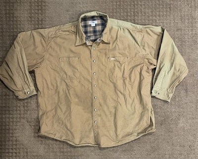 VTG Carhartt Jacket Men 4XL Brown Duck Canvas Flannel Lined S96BRN outdoor