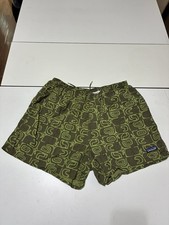 Vintage Patagonia Baggies Shorts XL 5" Green Tribe Geometric Swim Hiking Outdoor
