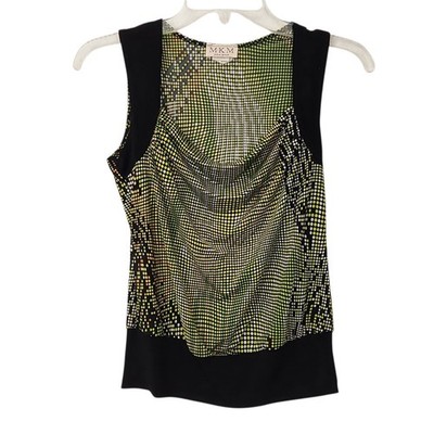 VTG MKM Designs Y2K Club Tank Top Slinky Party Rave 90s 2000s Made USA Small