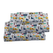 Softan Kids Bed Sheet Set, 3-Piece Twin Sheets Twin, Excavator