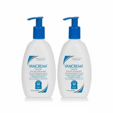 2 Pack Vanicream Gentle Facial Cleanser with Pump Dispenser 8 Oz (237 ml) Each
