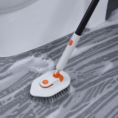 3in1 180° drehbare Bodenbürste Bad Dusche Fliesenbürste Schwamm Schrubber Bod