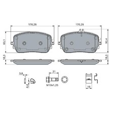Satz Bremsbeläge Bremsklötze vorne für Mercedes GLE C167 V167 GLS X167 243125