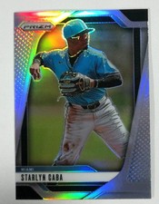 2025 Panini Prizm #19 Starlyn Caba Silver Prizms Miami Marlins Baseball
