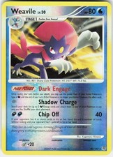 Weavile 40/132 R Secret Wonders Pokemon Reverse Holo Moderately Played