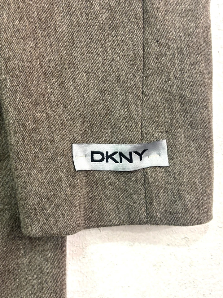 NEW DKNY 42R Brown Overcoat Top Car Coat Heavy 100% Wool Dress Large Mens - Image 2 of 4
