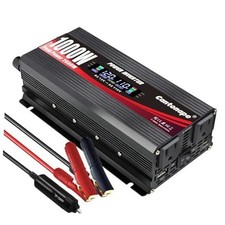 Black 1000W Car Power Inverter with LCD, DC 12V to 110V/120V AC Converter, 1000W
