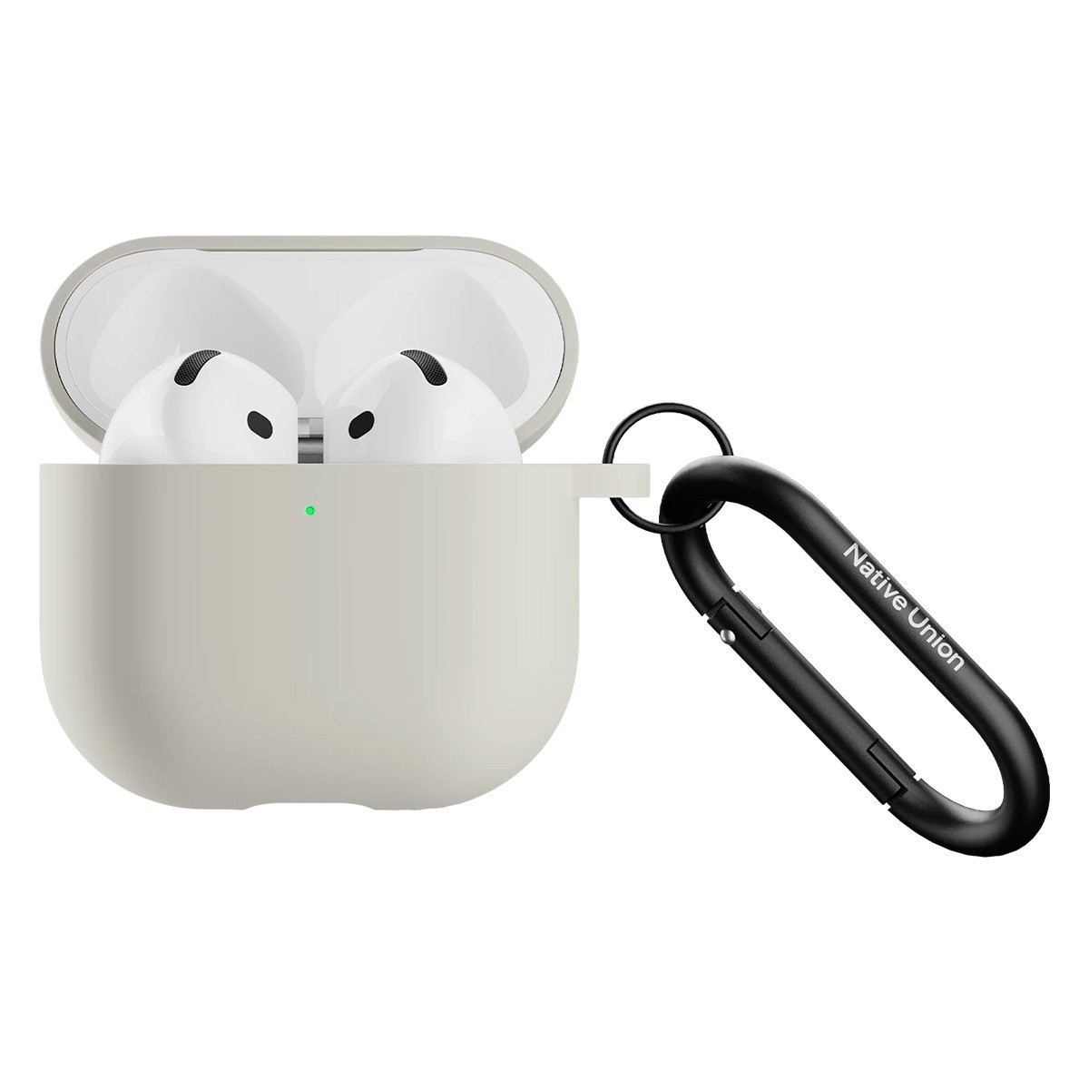 Étui AirPods 4 Native Union antichoc en silicone souple avec clip de fixation