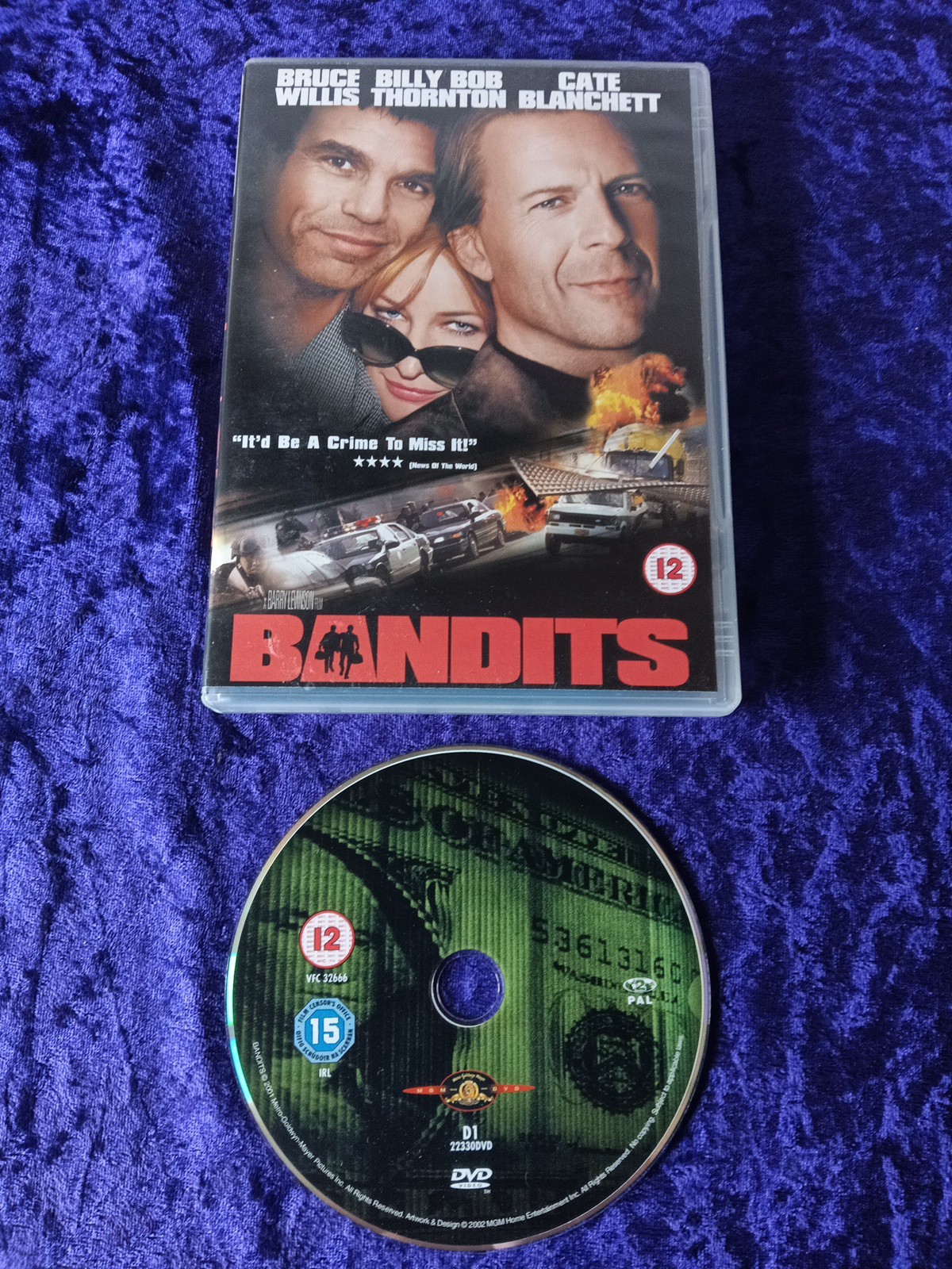 DVD BANDITS BRUCE WILLIS BILLY BOB THORNTON CATE BLANCHETT THRILLER UK R2