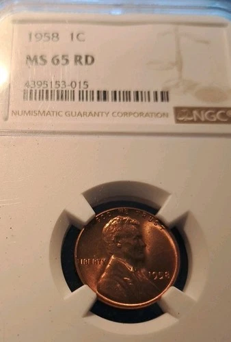 1958 Lincoln Cent NGC MS 65 RD