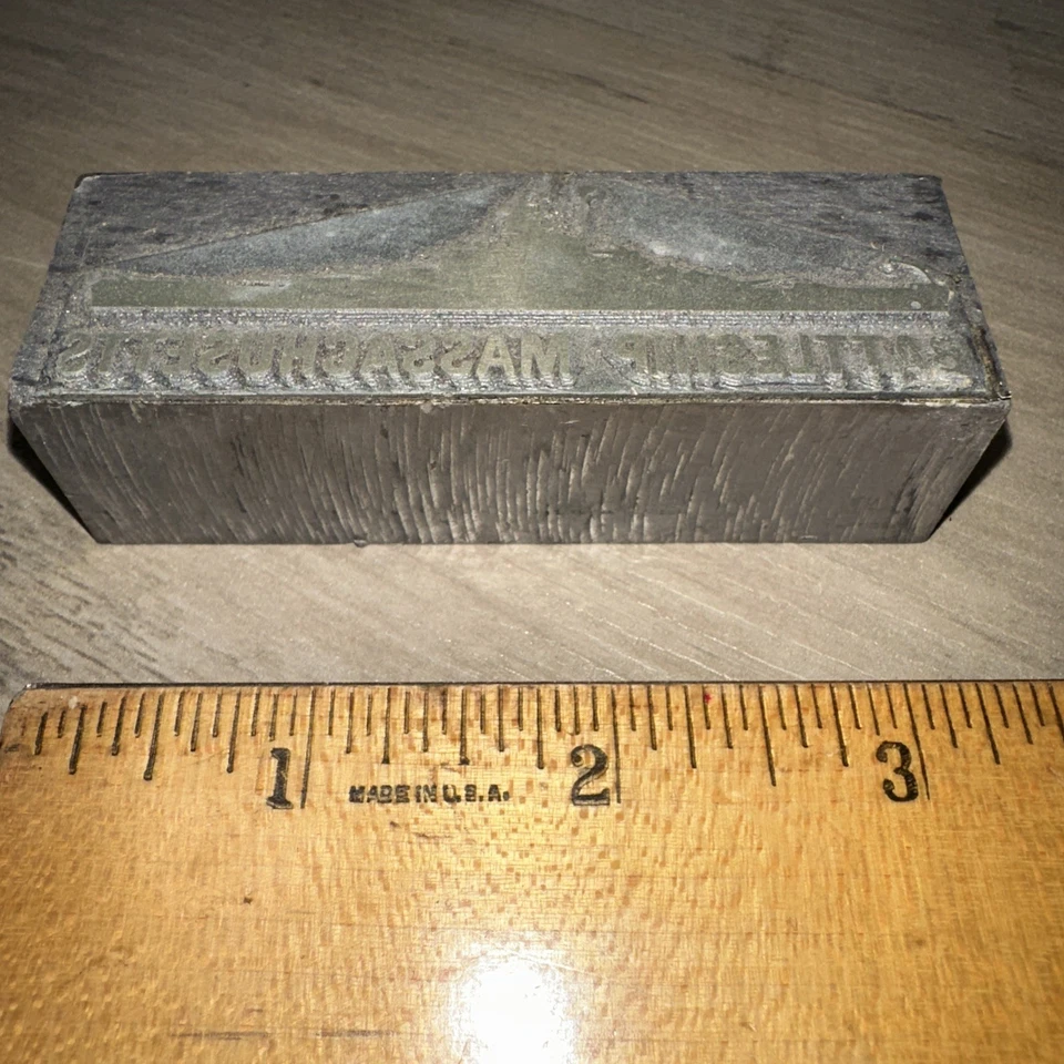 Printing Block ( Battleship Massachusetts ) Lead Block Heavy - Image 2 of 4