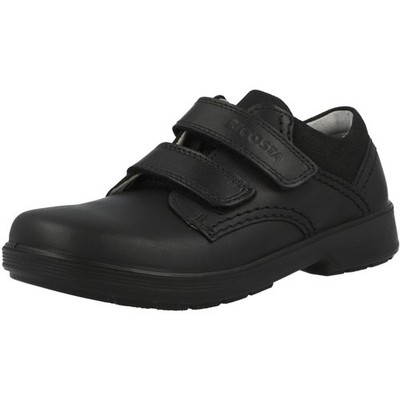 Ricosta William Black School Shoes Smart Leather Upper Double Straps Medium