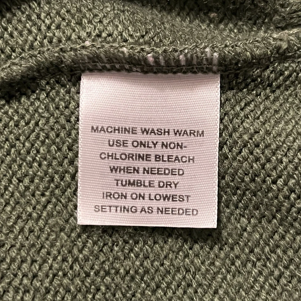 Arizona Jean Co. | Boy’s Olive Green Zip Up Sweater With Beige Trim | Size 3 T - Image 4 of 4