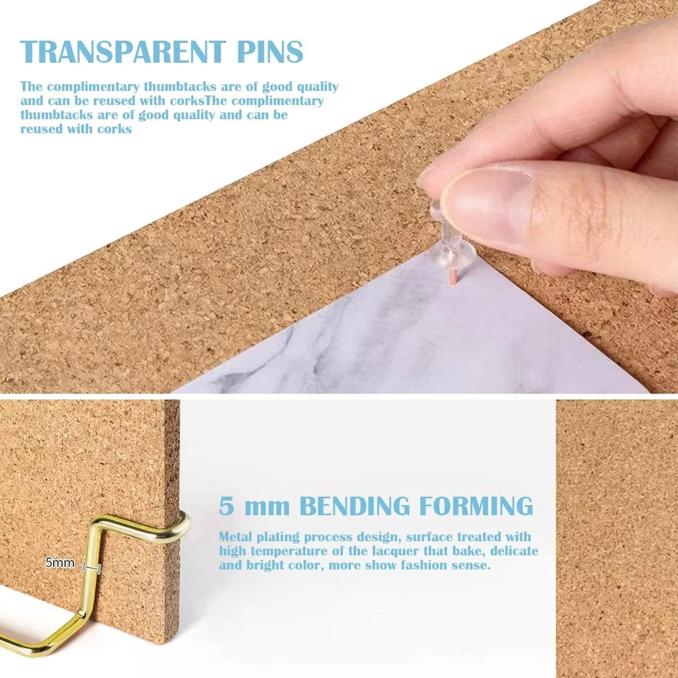 Cork Board Bulletin Board with Stand Desktop Double Sided Message Memo Pictur... - Image 3 of 4