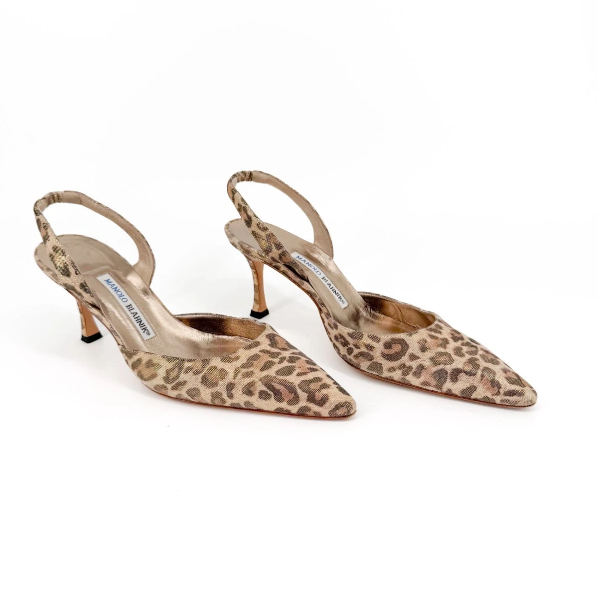 Manolo Blahnik Animal Print High (3-3.9 in) Heel Height Heels for