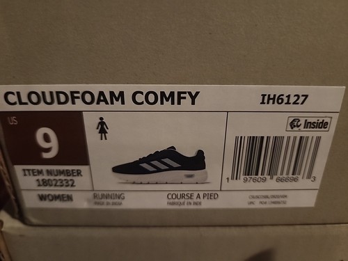 Adidas Cloudfoam Comfy Women's US Shoes 9 Navy Blue w/ Light Seafoam Accents - Picture 8 of 8