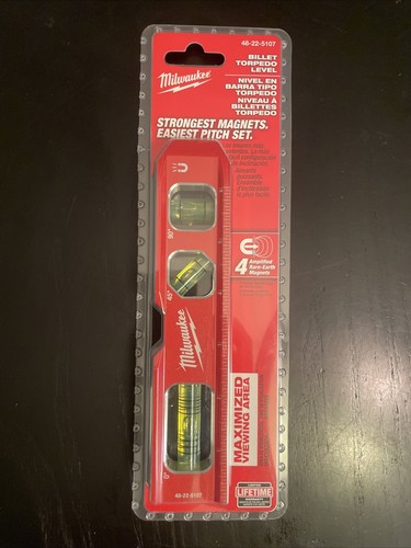 Milwaukee 48-22-5107 robuste Aluminium Standard 7" kompakte Knüppel Torpedo Wasserwaage