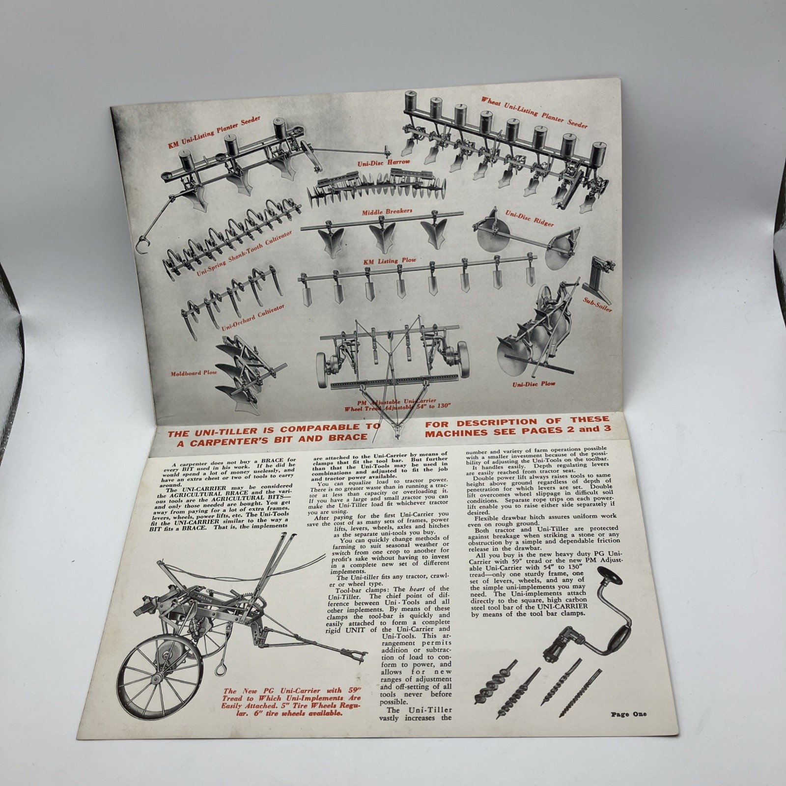 Vintage Minneapolis Moline Uni-Tiller All In One Farm Machine Brochure