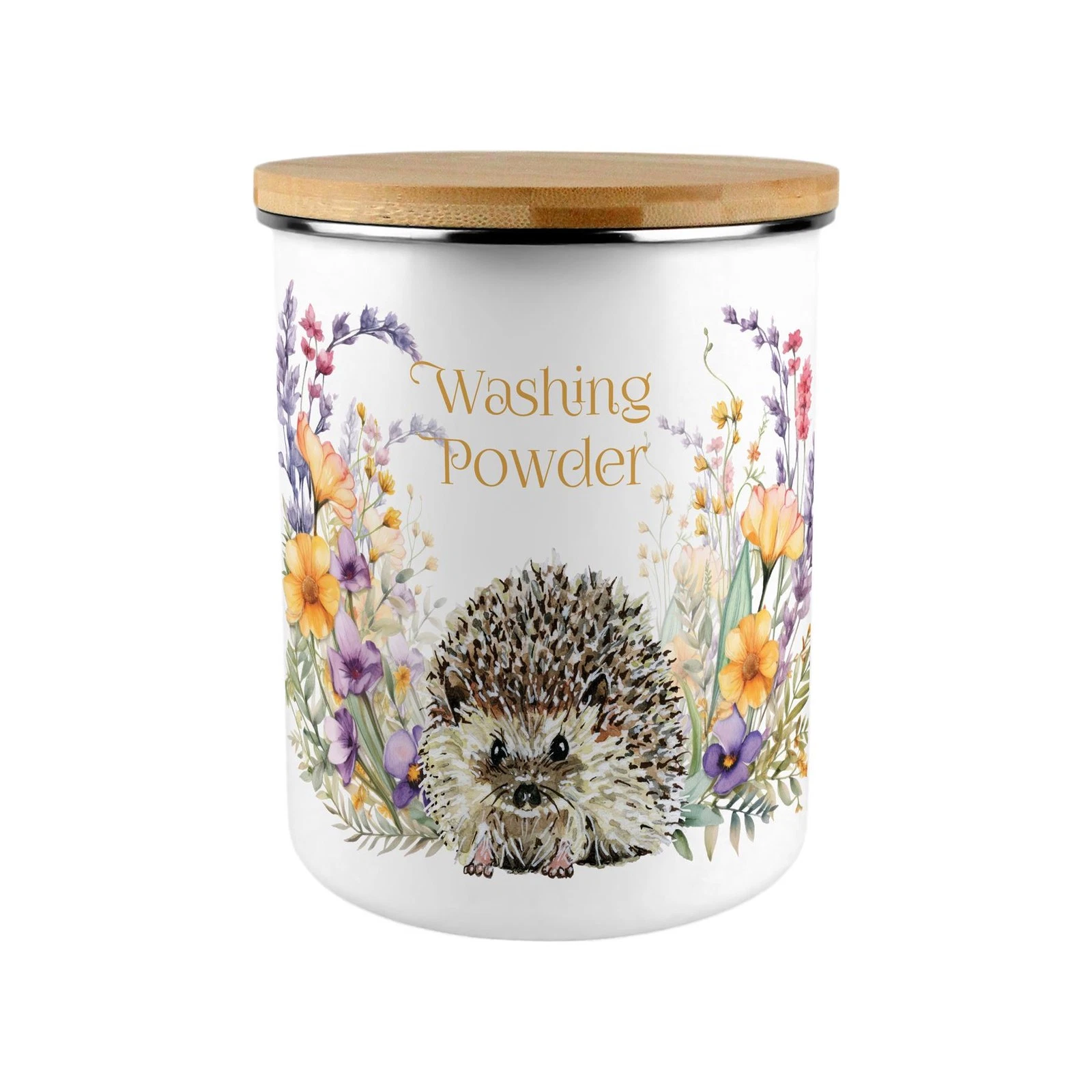 Floral Hedgehog Washing Powder Storage Canister - 2.7L X-Large Kitchen Gifts