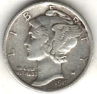 1919 MERCURY DIME in VERY FINE condition ~ PLEASE SEE THE SCAN    .stk 19-VF1