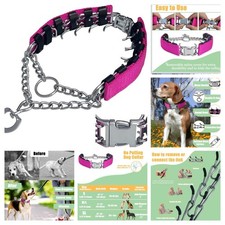 Prong Training Adjustable Pinch Collar w/Quick Release Buckle. No Pull For Dogs