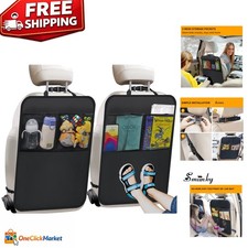 Extra-Large Kick Mats - 2-Pack Backseat Protectors with Storage for Cars  SUVs