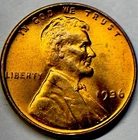 1936 LINCOLN WHEAT CENT. Super GEM BU RED. Great Luster!!!