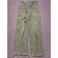Vintage military og 107 type 1 pants green sateen vietnam fit 27X29 tag 30X31 