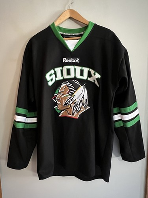 #ad Vintage Reebok CCM North Dakota Fighting Sioux Hockey Jersey XL 52 Oshie Strap $349.99
