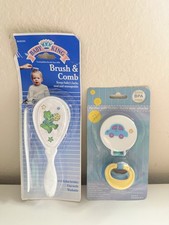 Vintage Baby Care Lot Brush Comb Pacifier Holder NIP New Sealed BPA Free
